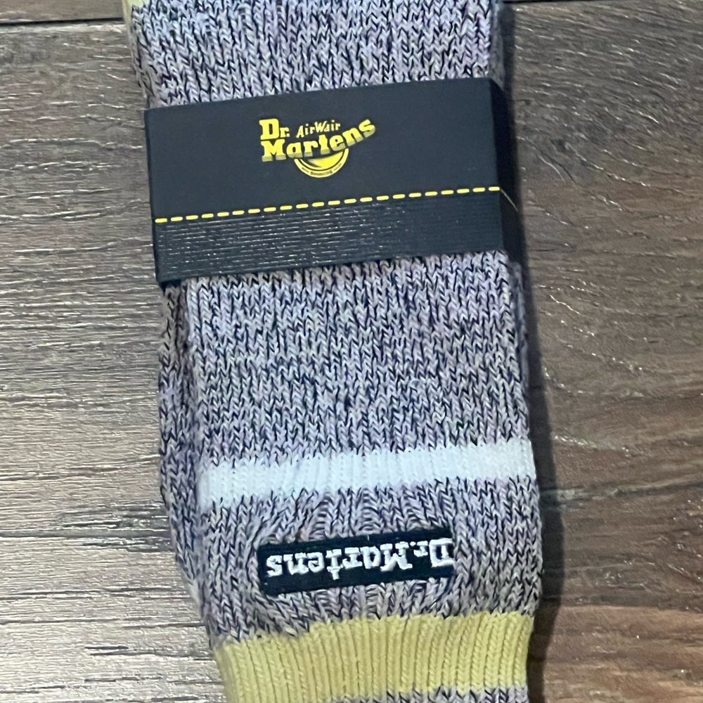 Dr. Martens purple, Black and White Knit Socks
